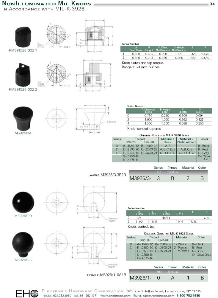 EHC Knob - Military Control Knobs - Custom MS Devices