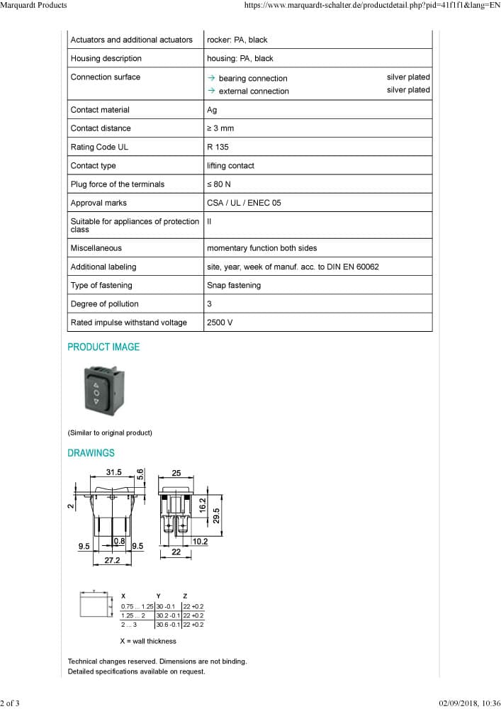 Marquardt Rocker Switches - Series 1830