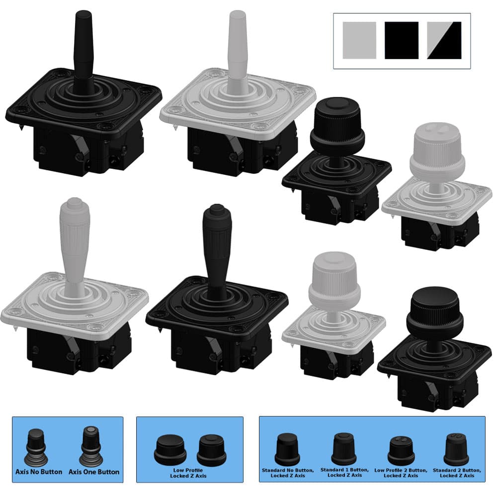 Ruffy MH Miniature Fingertip Hall Effect Joystick 2 Axis Range