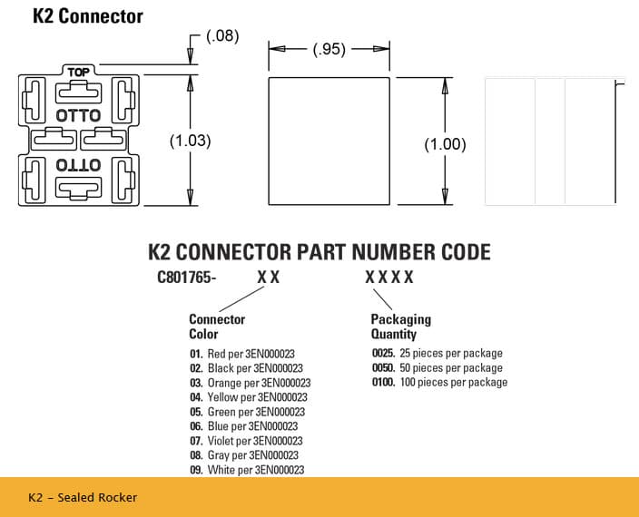 OTTO K2 Range of Sealed Rocker Switches
